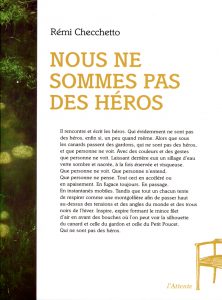 Couverture d’ouvrage : Nous ne sommes pas des héros