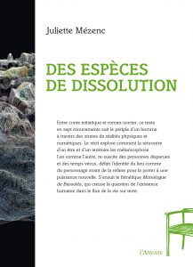 Couverture d’ouvrage : Des espèces de dissolution