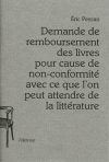 Demande de remboursement des livres pour cause de non-conformité avec ce que l’on peut attendre de la littérature